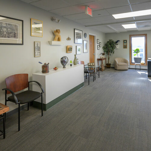 waiting room of research facility